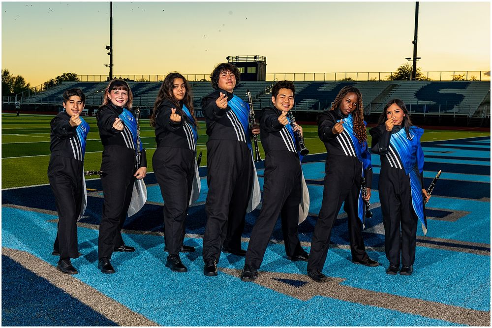 Phoenix AZMBA Marching Band Pictures senior BANNERS Anjeanette Photography High School AZ halftime performance photos
