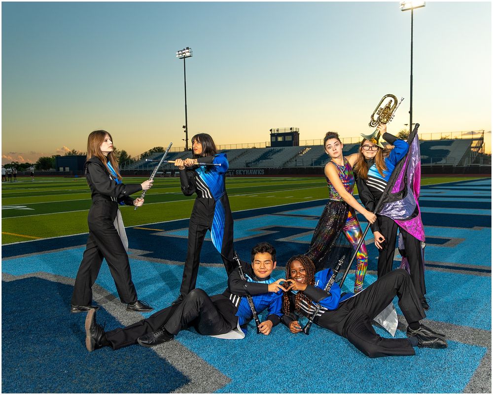 Phoenix AZMBA Marching Band Pictures senior BANNERS Anjeanette Photography High School AZ halftime performance photos