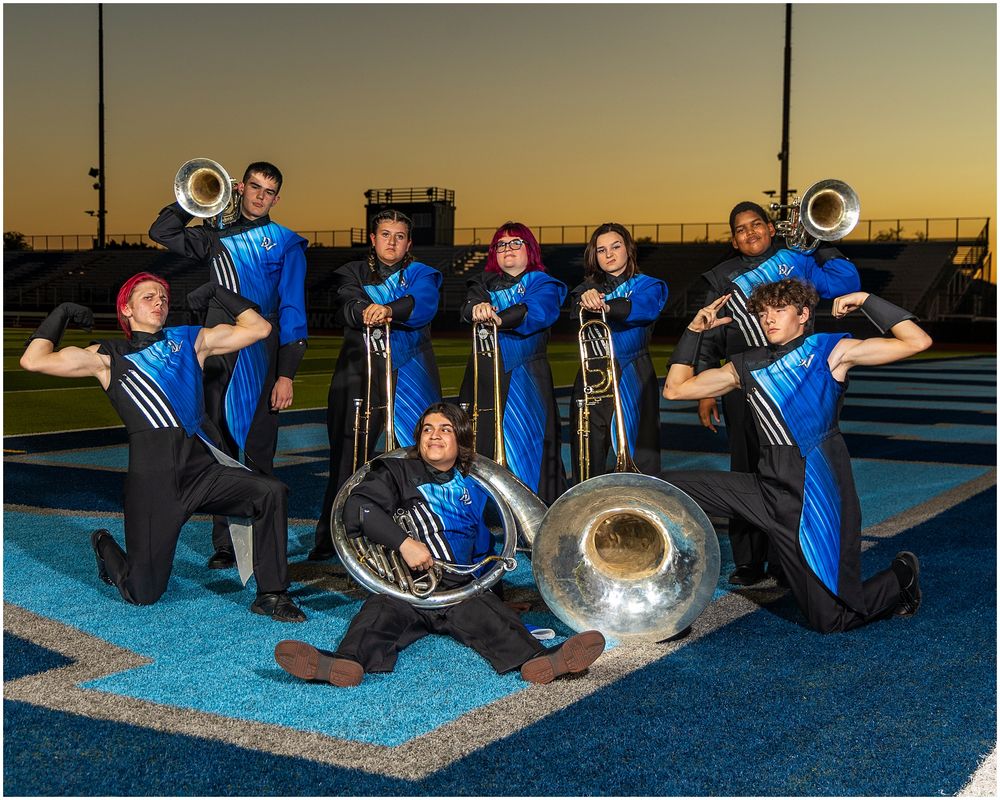 Phoenix AZMBA Marching Band Pictures senior BANNERS Anjeanette Photography High School AZ halftime performance photos