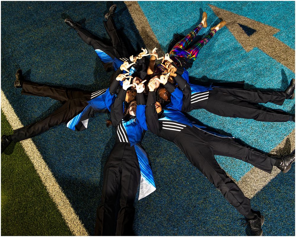 Phoenix AZMBA Marching Band Pictures senior BANNERS Anjeanette Photography High School AZ halftime performance photos
