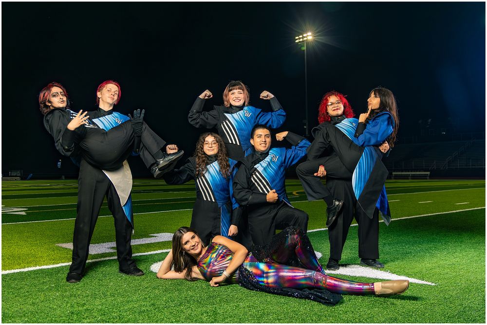 Phoenix AZMBA Marching Band Pictures senior BANNERS Anjeanette Photography High School AZ halftime performance photos
