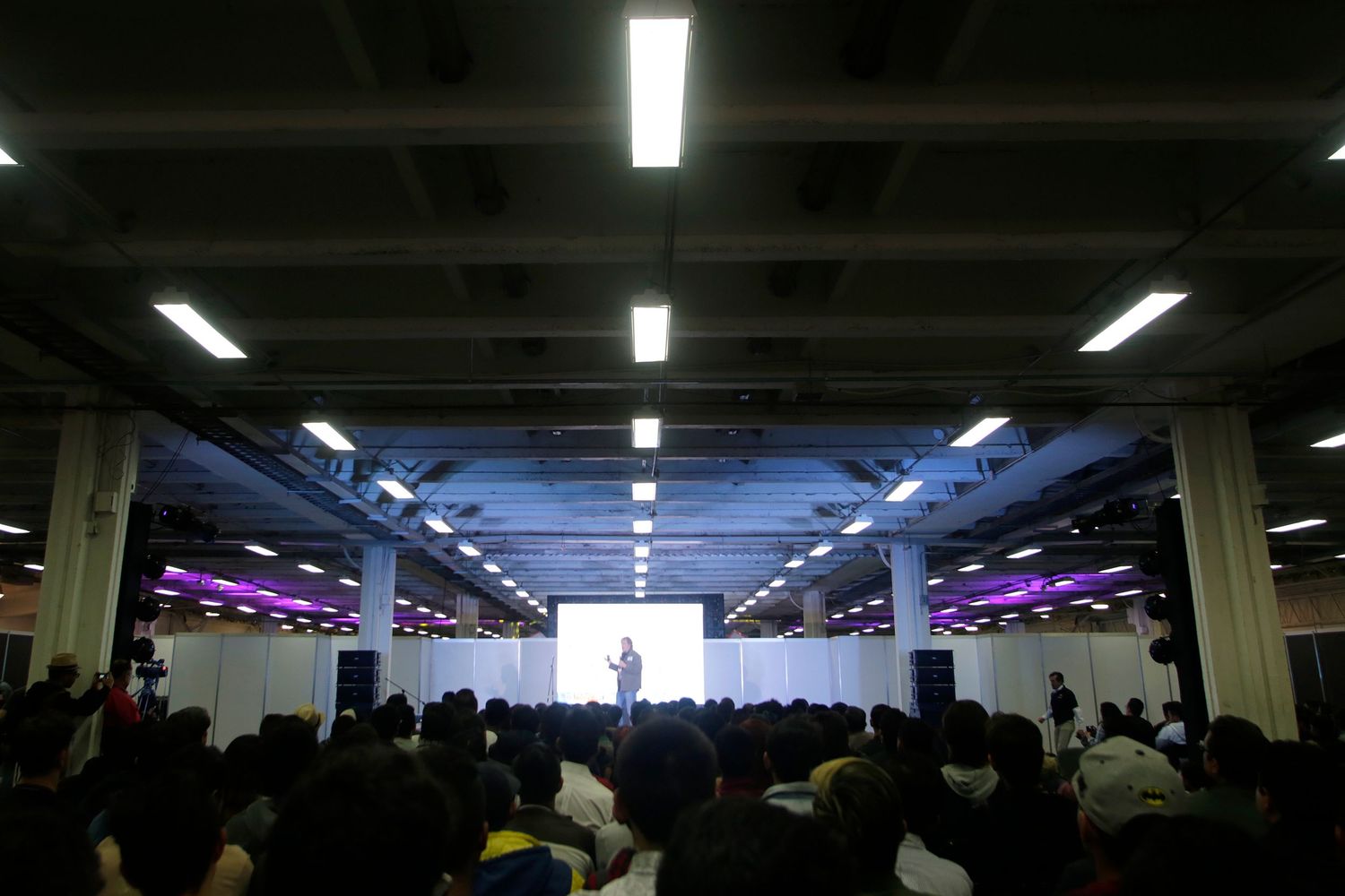 A person speaks during a conference.