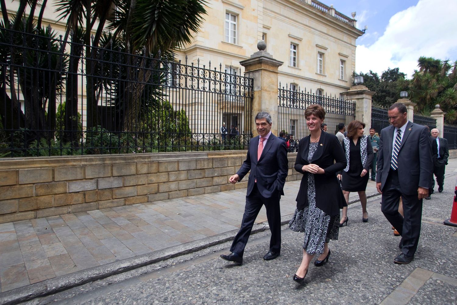 Marie Claude-Bibeau, Canadian minister during her visit to Colombia.