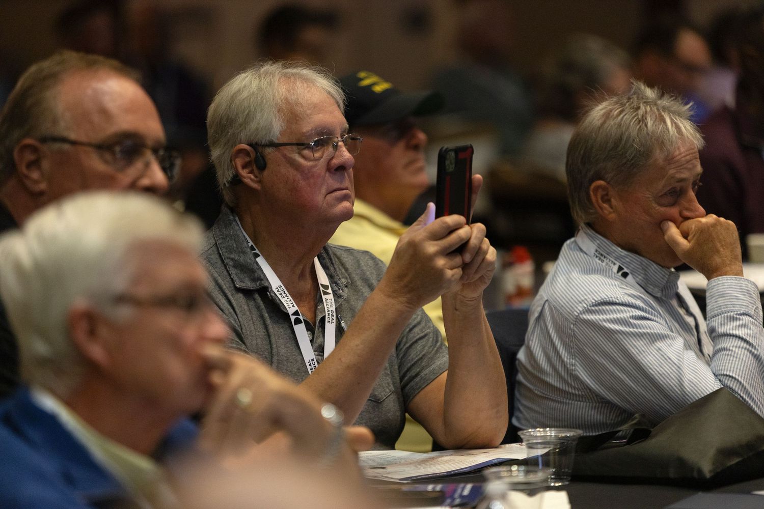 People attend a conference in Sarasota, Fl.