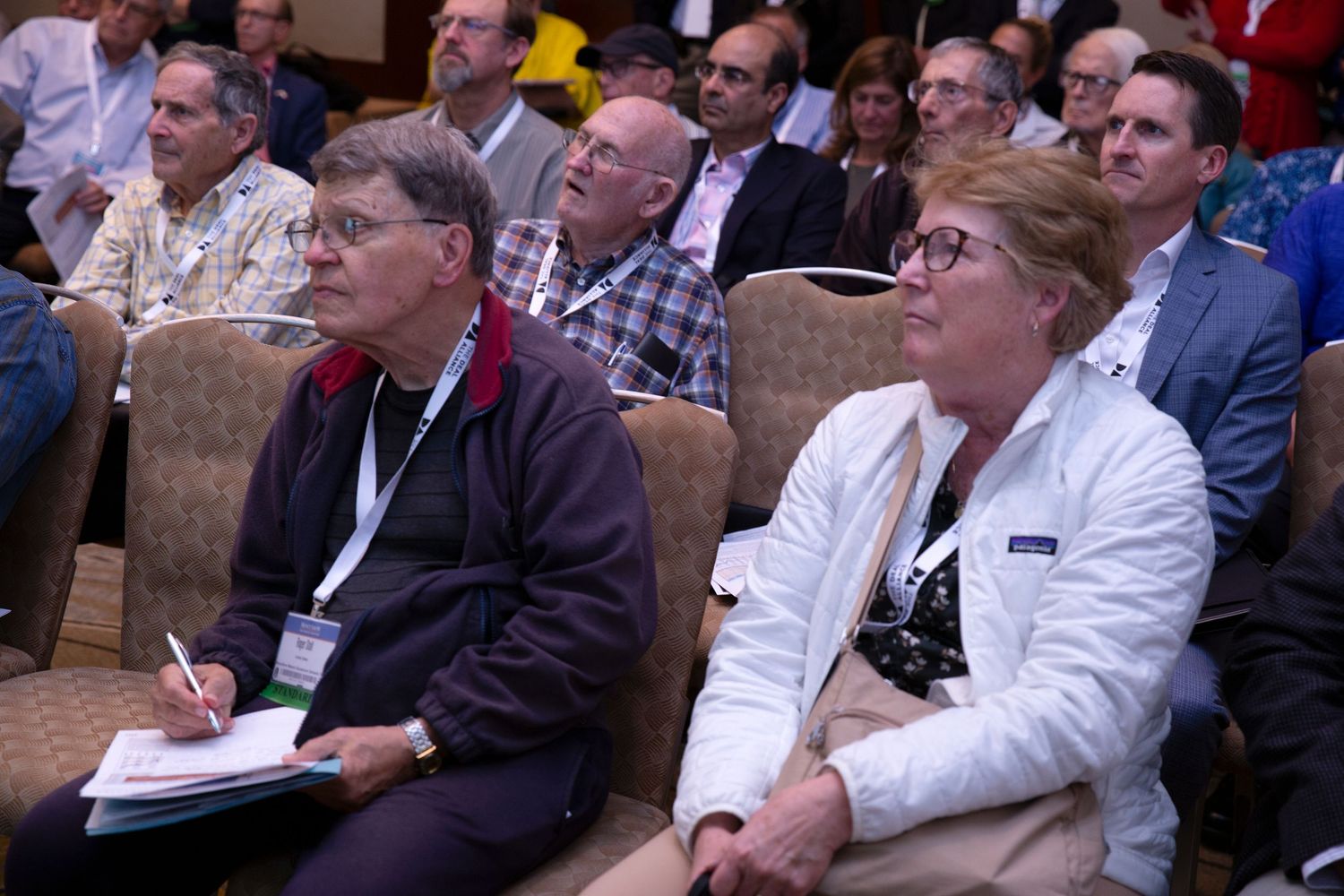 People attend a conference in Sarasota, Fl.