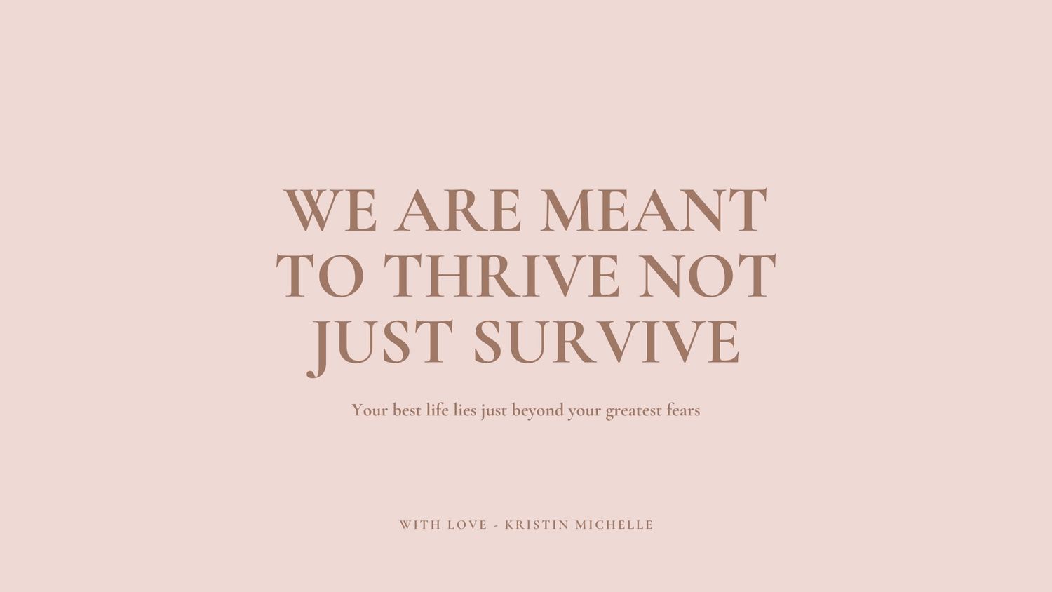 Four pink book covers with inspirational quotes about thriving and surviving arranged in a grid layout.