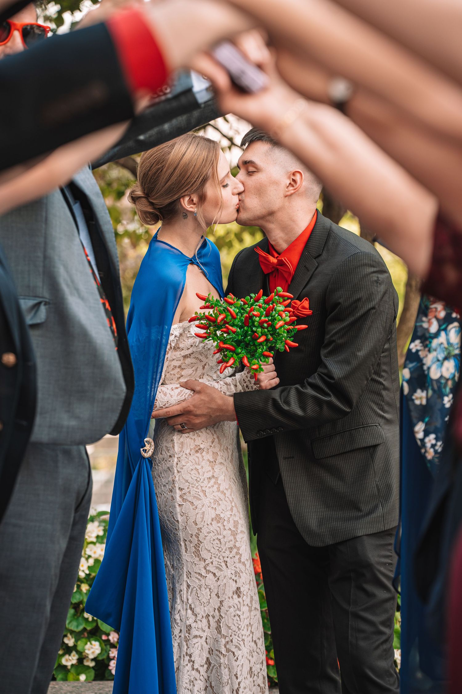 DC courthouse elopement couple outside the District of Columbia Building with bouquet | Washington DC wedding photographer.