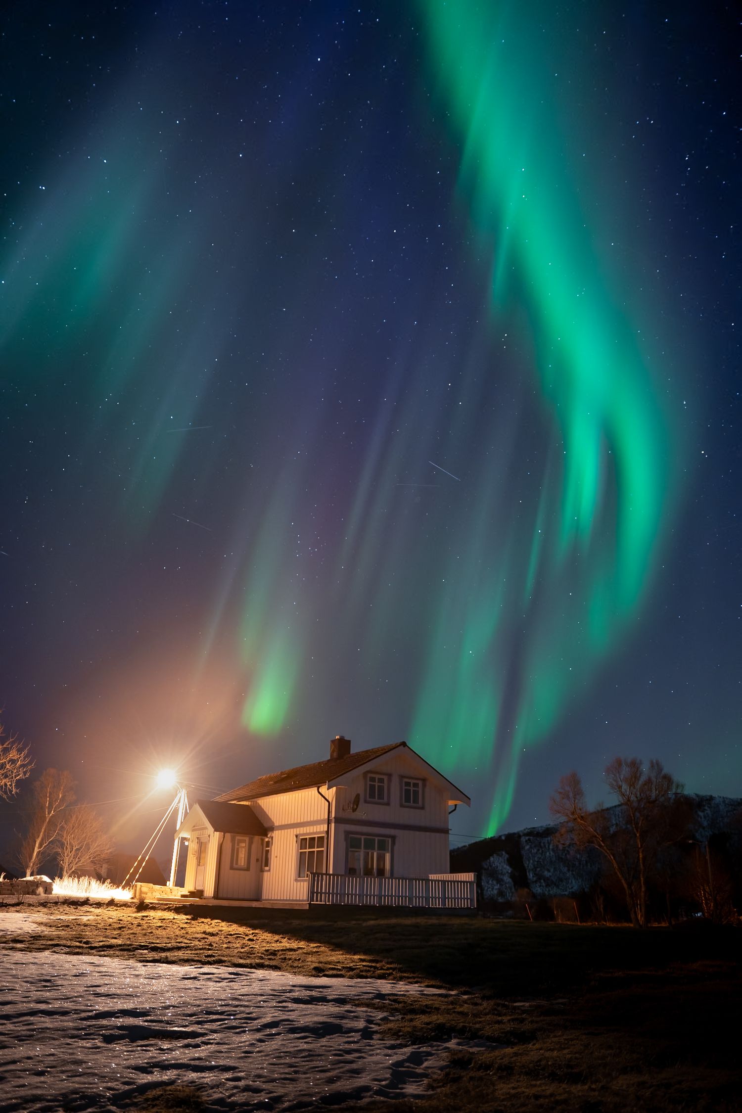 aurores boréales rorbu reine lofoten