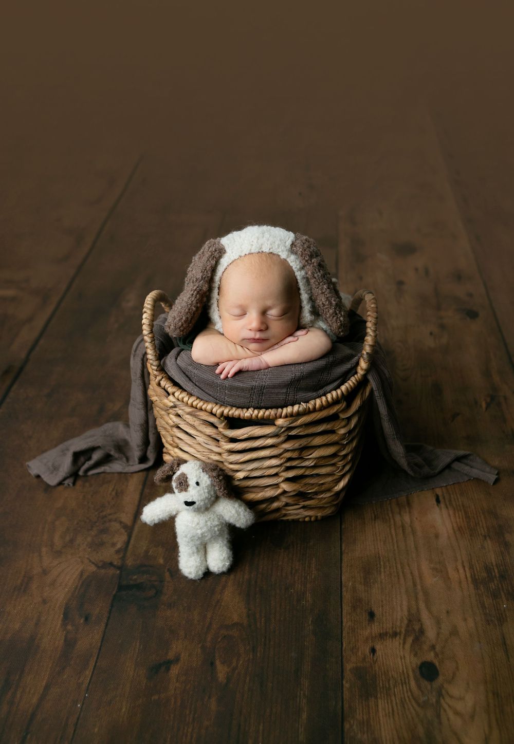 Sanford Newborn Photography, Orlando Newborn Photography, 21 Moments Photography, Newborn baby boy wearing doggie bonnet
