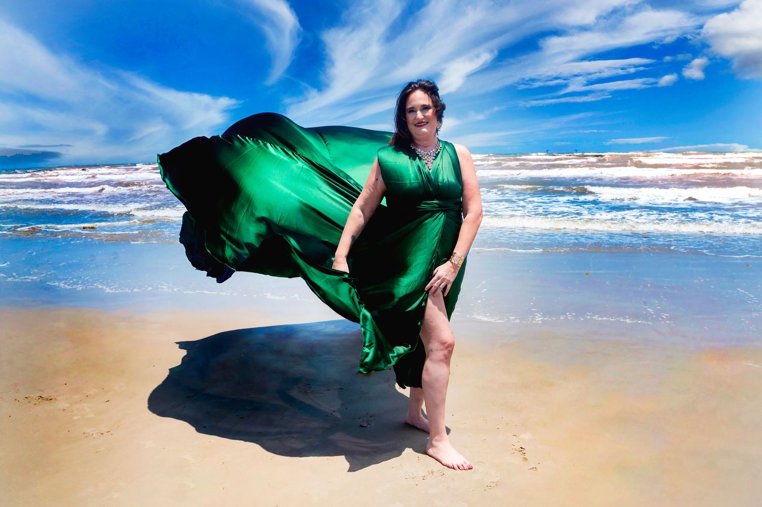 Specializing Flying Dress portraits, colorful, darker, bolder, Texas Photographer, Destination Photographer, San Antonio Photographer, Beach