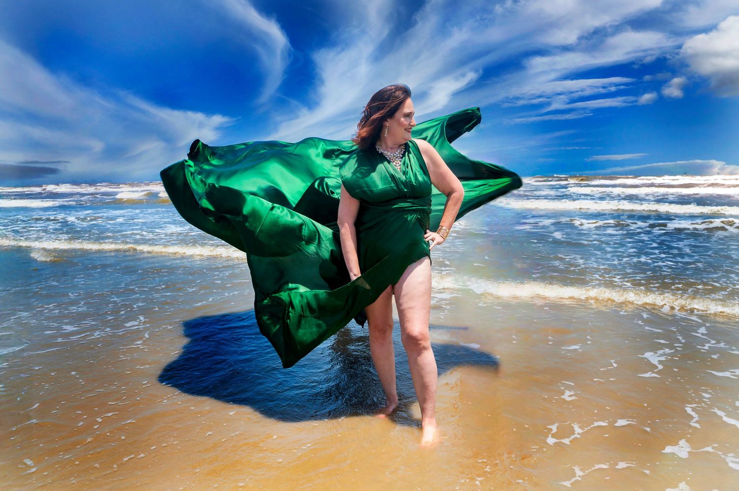 Specializing Flying Dress portraits, colorful, darker, bolder, Texas Photographer, Destination Photographer, San Antonio Photographer, Beach