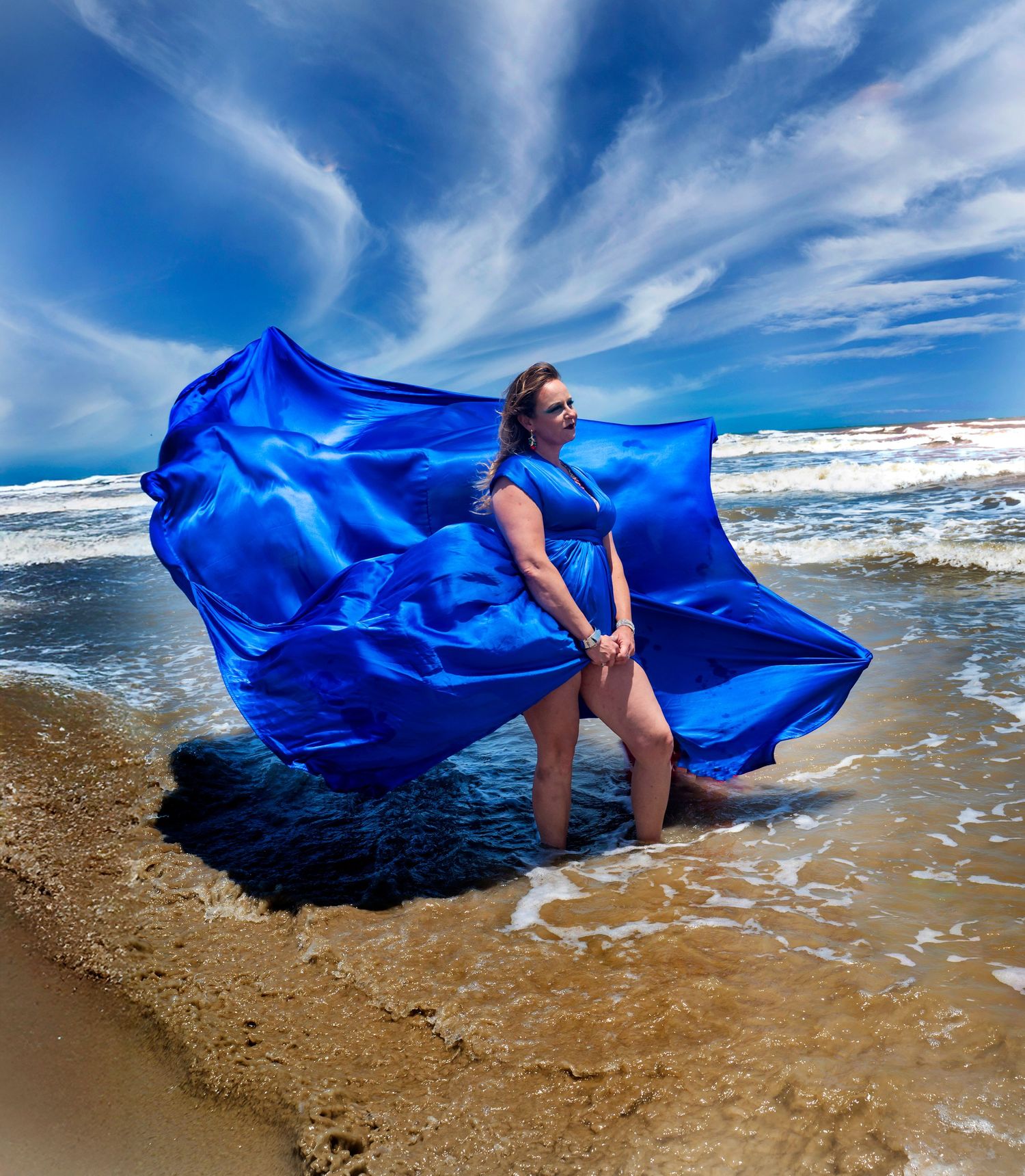 Specializing Flying Dress portraits, colorful, darker, bolder, Texas Photographer, Destination Photographer, San Antonio Photographer, Beach