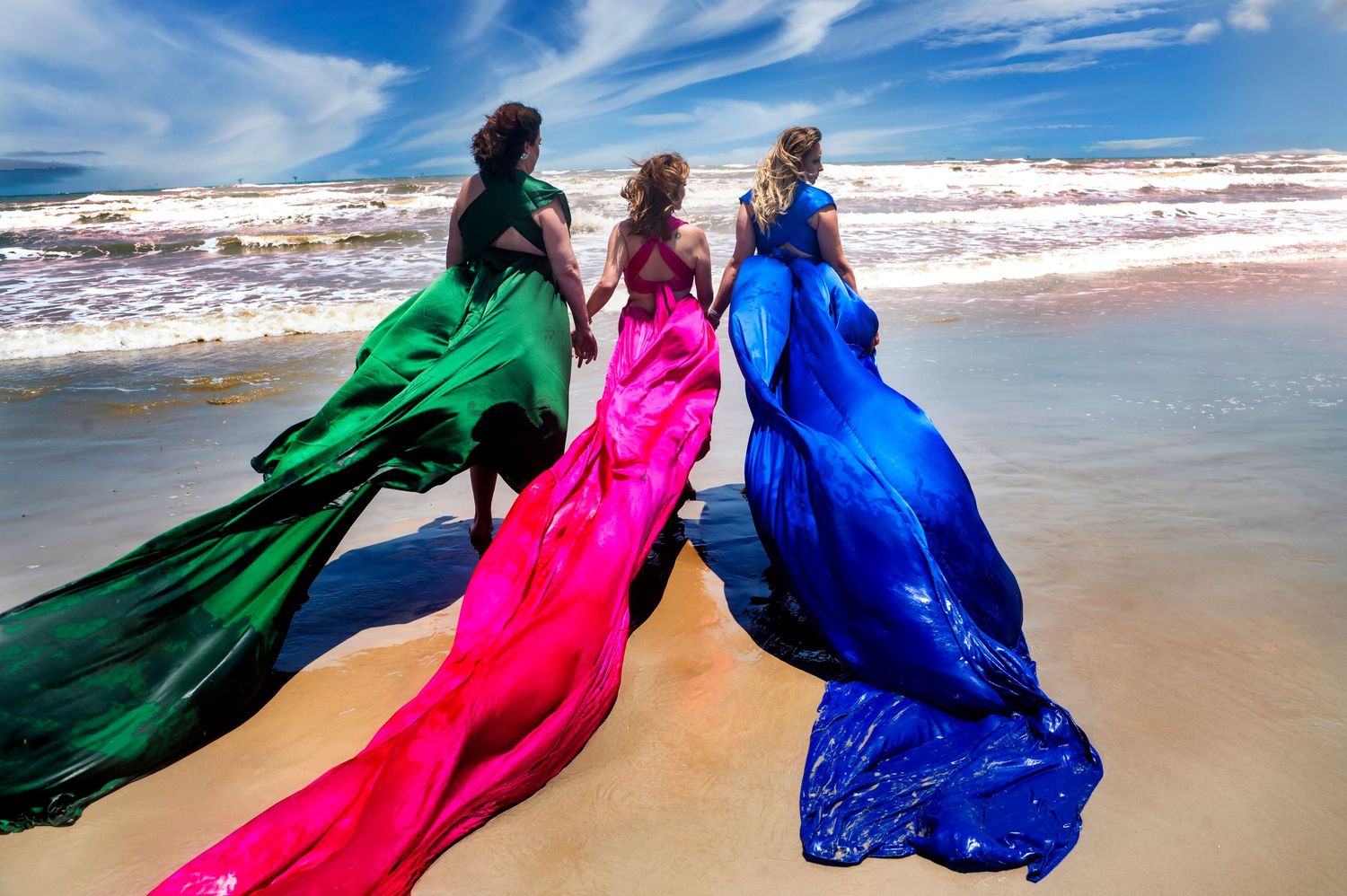 Specializing Flying Dress portraits, colorful, darker, bolder, Texas Photographer, Destination Photographer, San Antonio Photographer, Beach
