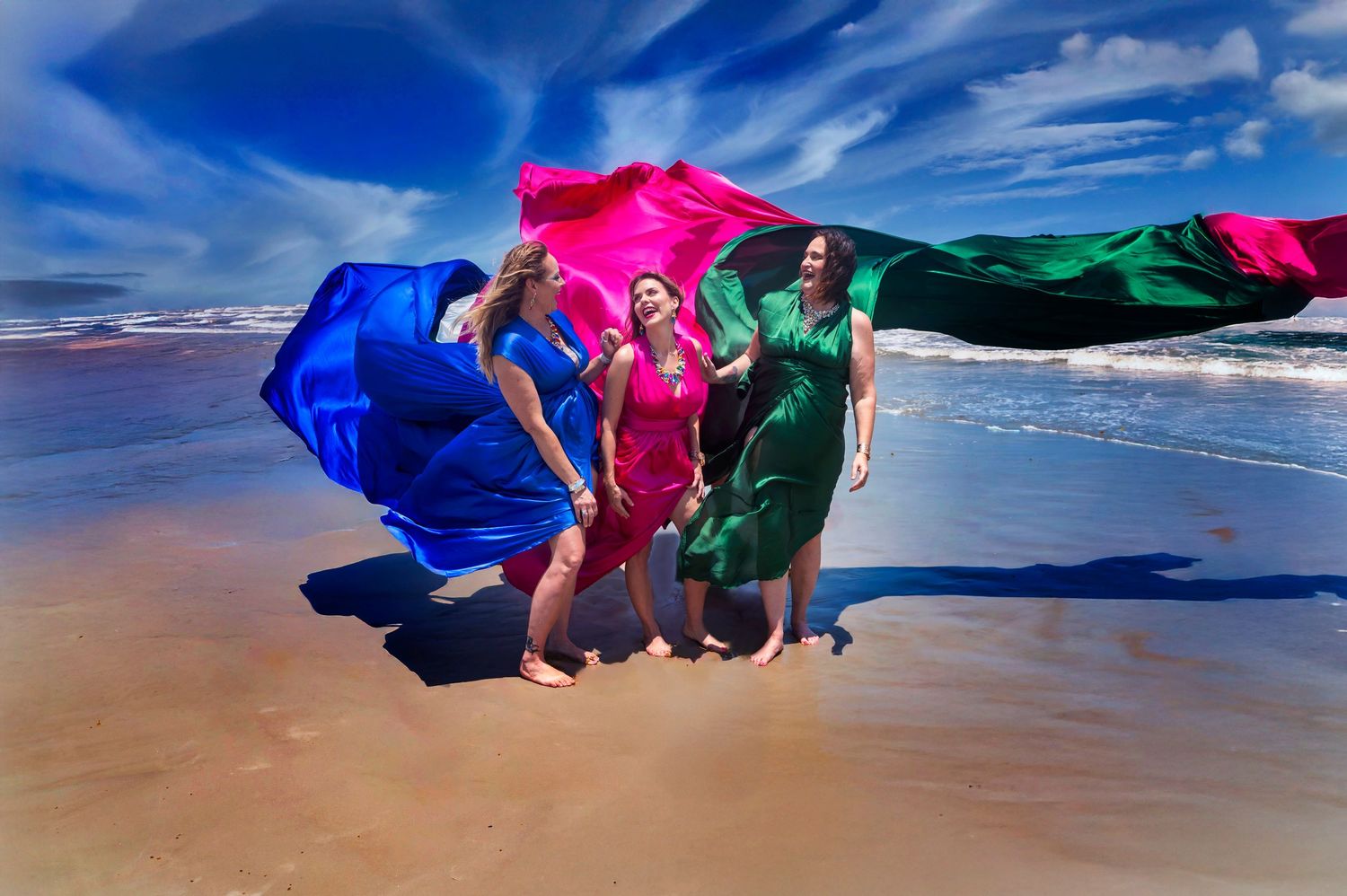 Specializing Flying Dress portraits, colorful, darker, bolder, Texas Photographer, Destination Photographer, San Antonio Photographer, Beach