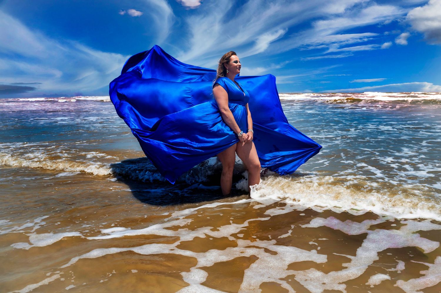 Specializing Flying Dress portraits, colorful, darker, bolder, Texas Photographer, Destination Photographer, San Antonio Photographer, Beach