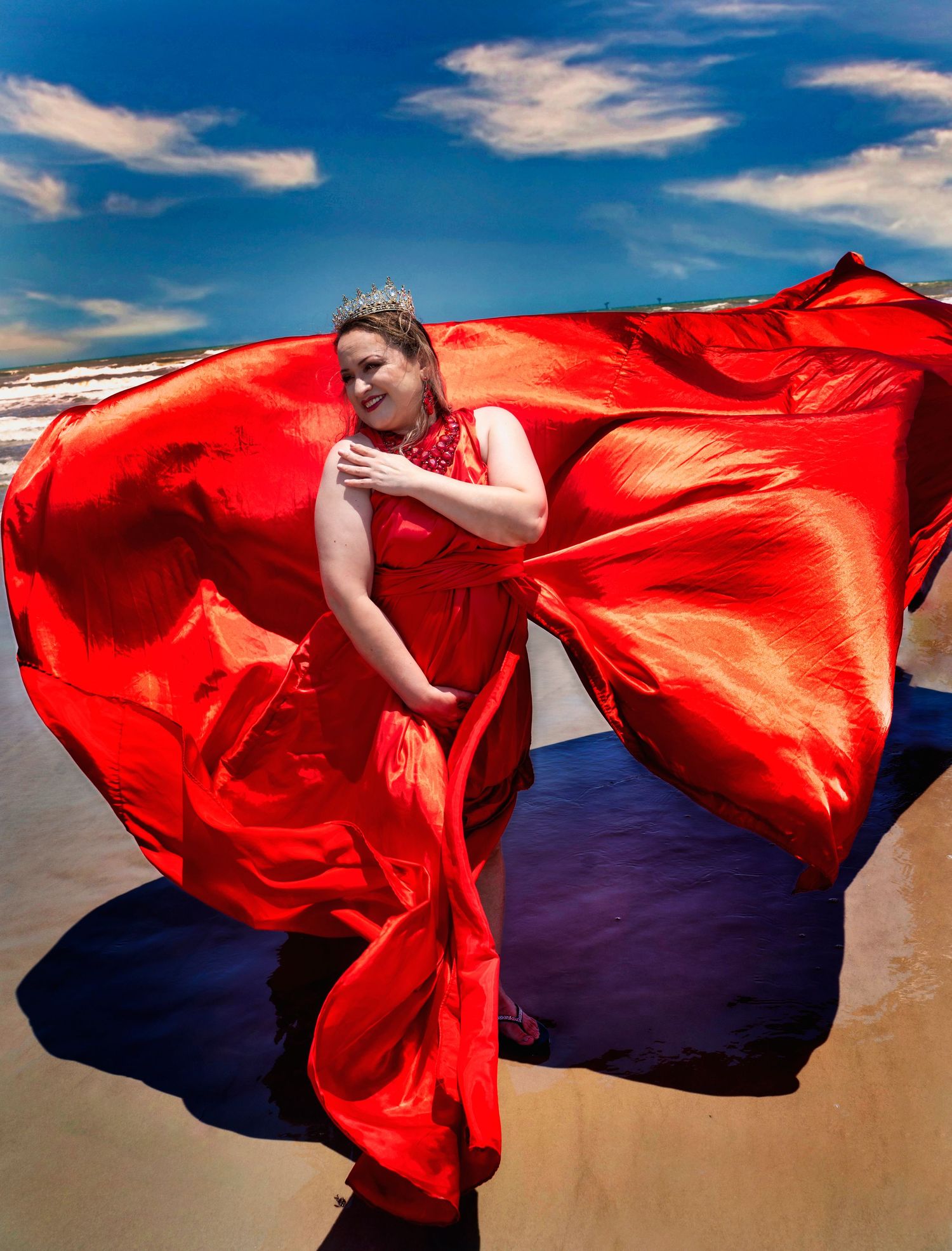 Specializing Flying Dress portraits, colorful, darker, bolder, Texas Photographer, Destination Photographer, San Antonio Photographer, Beach