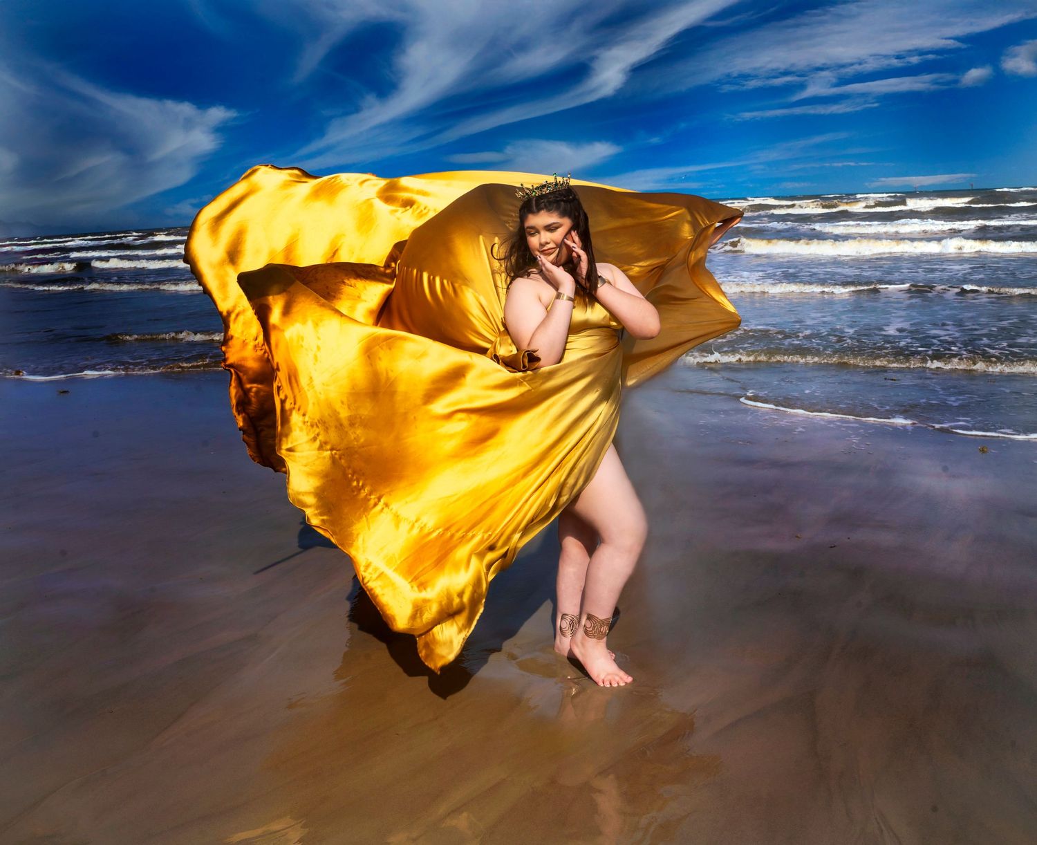 Specializing Flying Dress portraits, colorful, darker, bolder, Texas Photographer, Destination Photographer, San Antonio Photographer, Beach