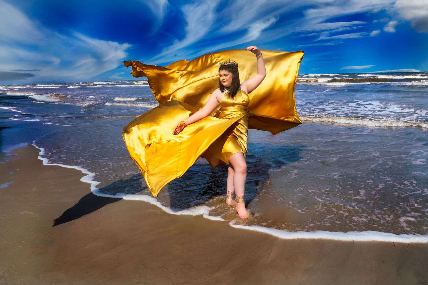 Specializing Flying Dress portraits, colorful, darker, bolder, Texas Photographer, Destination Photographer, San Antonio Photographer, Beach