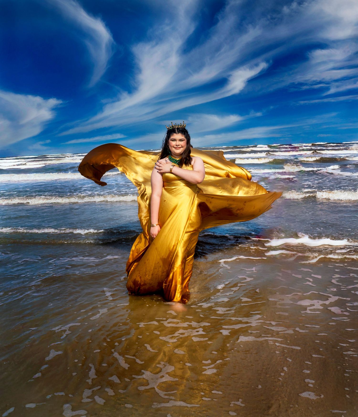 Specializing Flying Dress portraits, colorful, darker, bolder, Texas Photographer, Destination Photographer, San Antonio Photographer, Beach