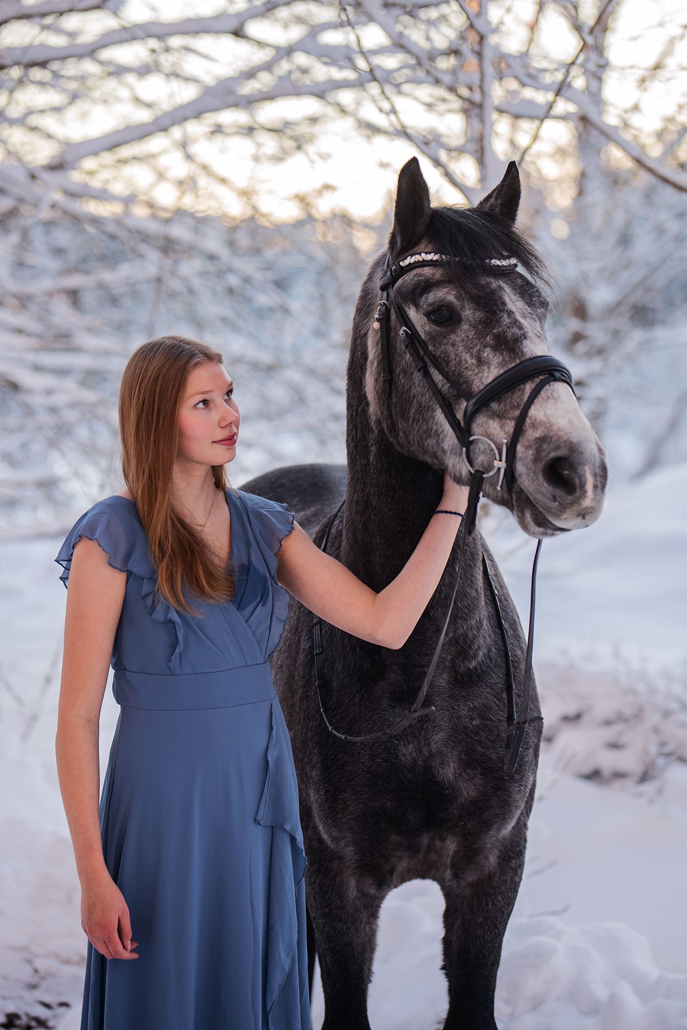 Sunset, Horse, dress