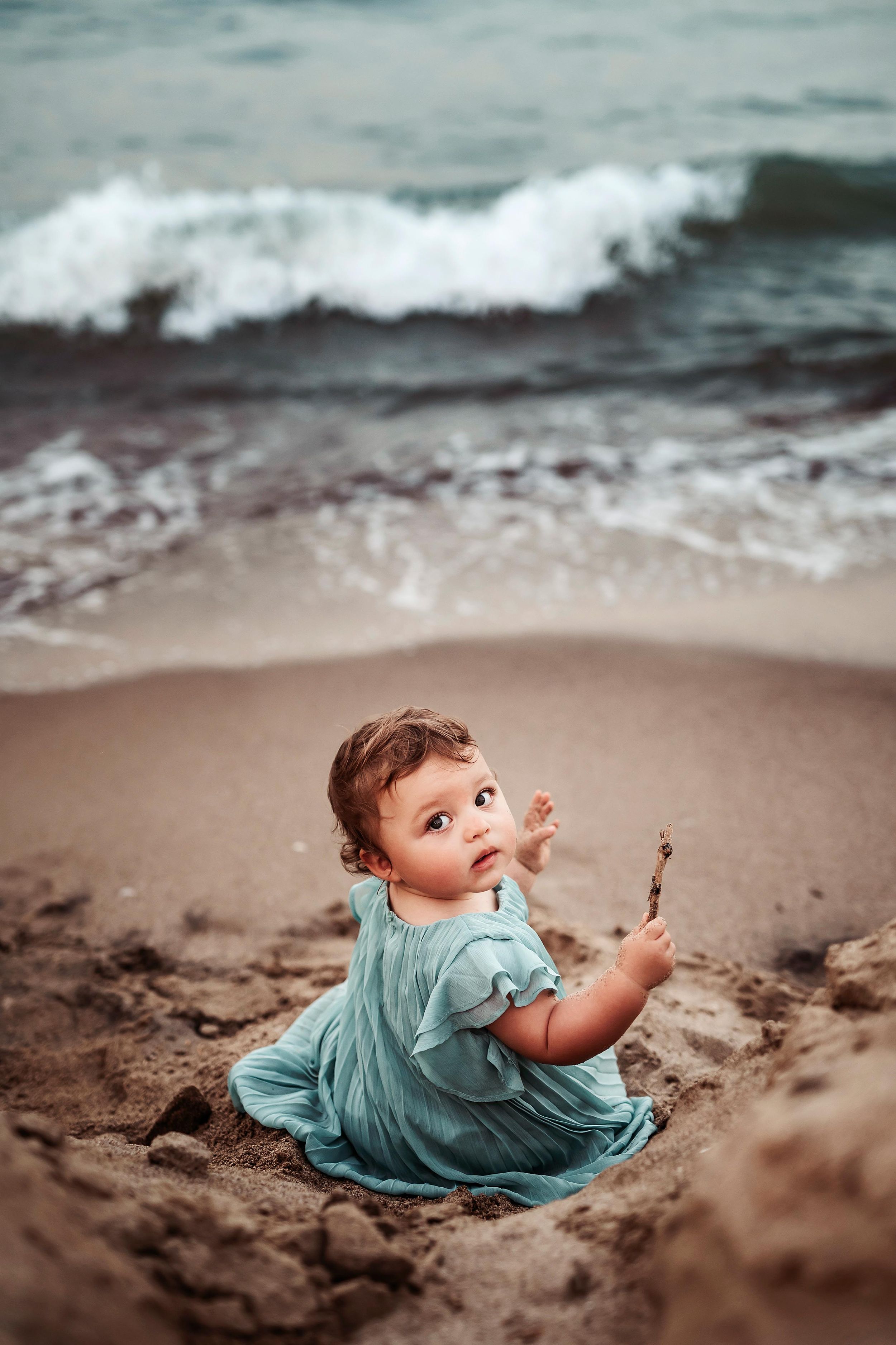 servizio fotografico bambina al mare, Sicilia
