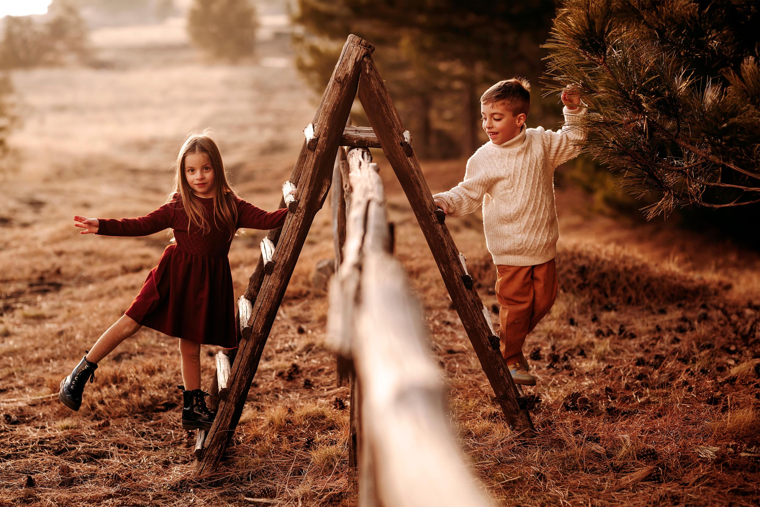sessione fotografica bambini in esterna, al tramonto, Etna, Sicilia