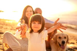 servizio fotografico di famiglia, all'alba, al mare, in Calabria