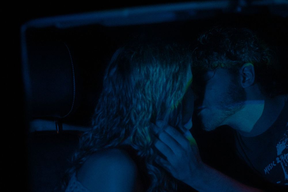 Blue light couple