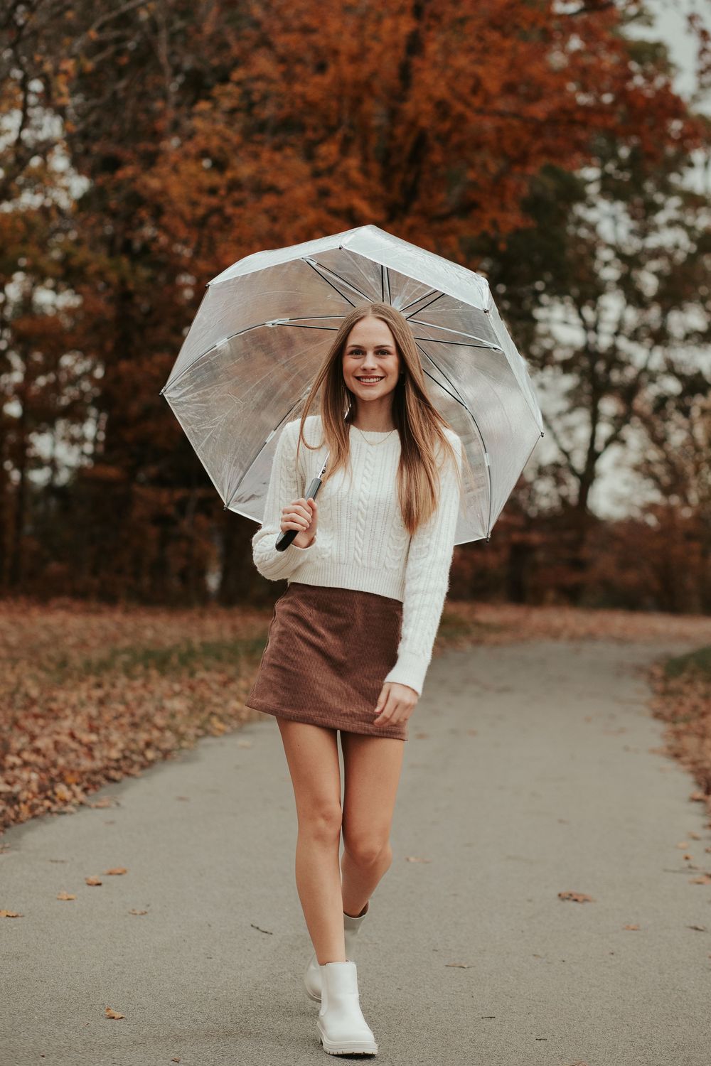 girl posing with an umbrella