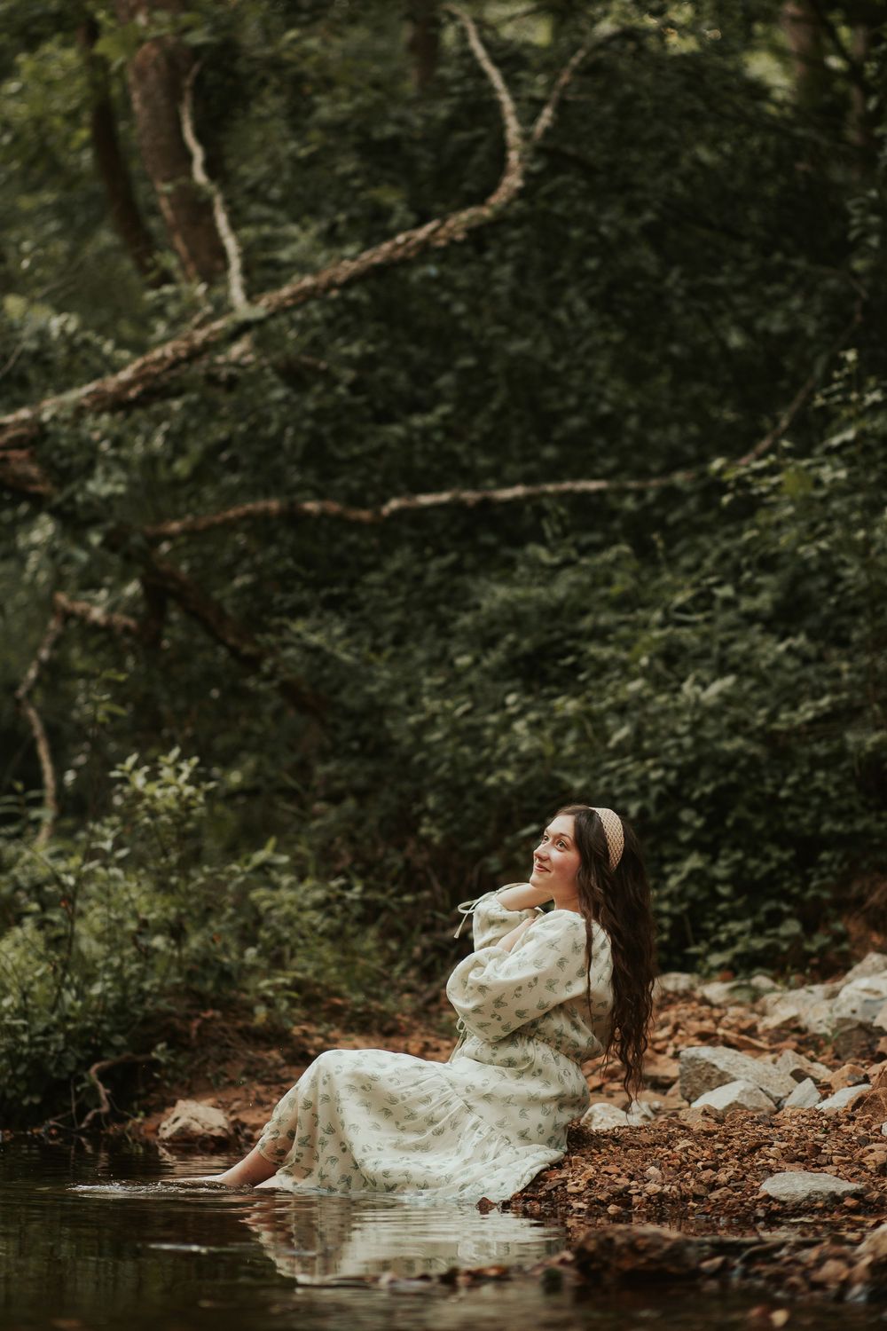 girl in creek