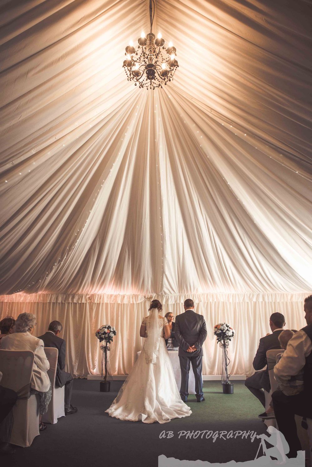Bride and Groom at the altar