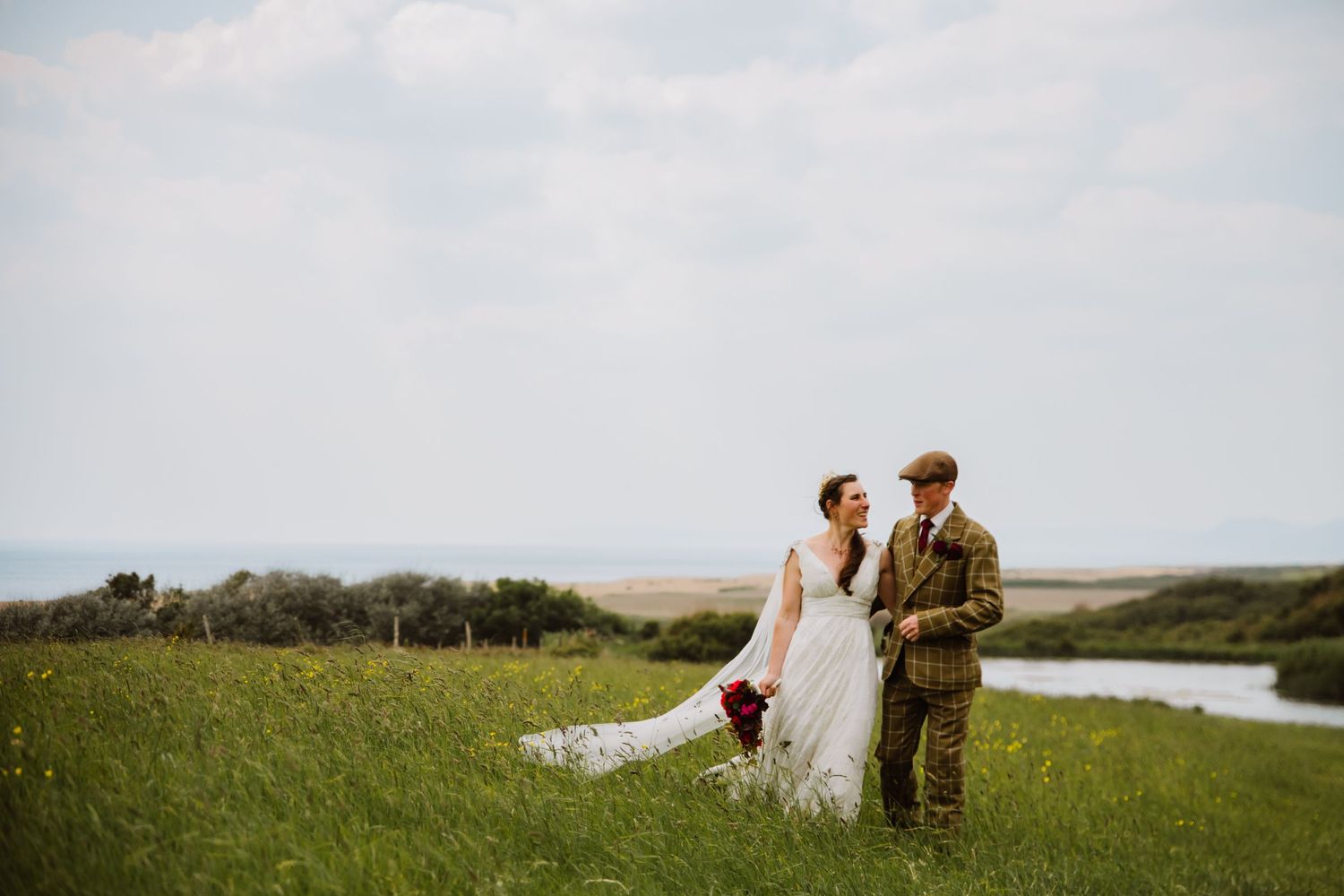 West Bexington wedding venue near Abbotsbury, Weymouth and Bridport. Farm and sea views. Bridport wedding photographer