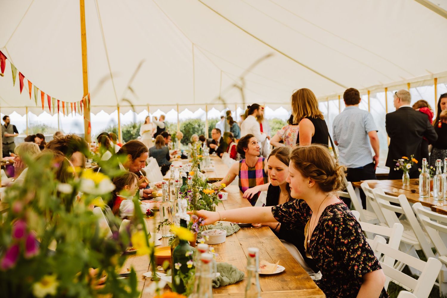 Taddle Farm tents wedding marquee Dorset, Devon and Somerset. Near West Bexington Celebrant wedding Dorset. Dorset wedding. Outdoor wedding.