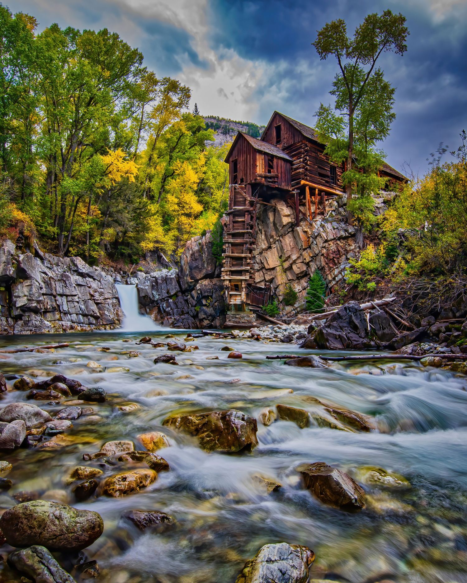 Fall photo of Crystal Mill by Denver Drone, Hospitality, Travel & Tourism photographer Captain Colorado Photography.