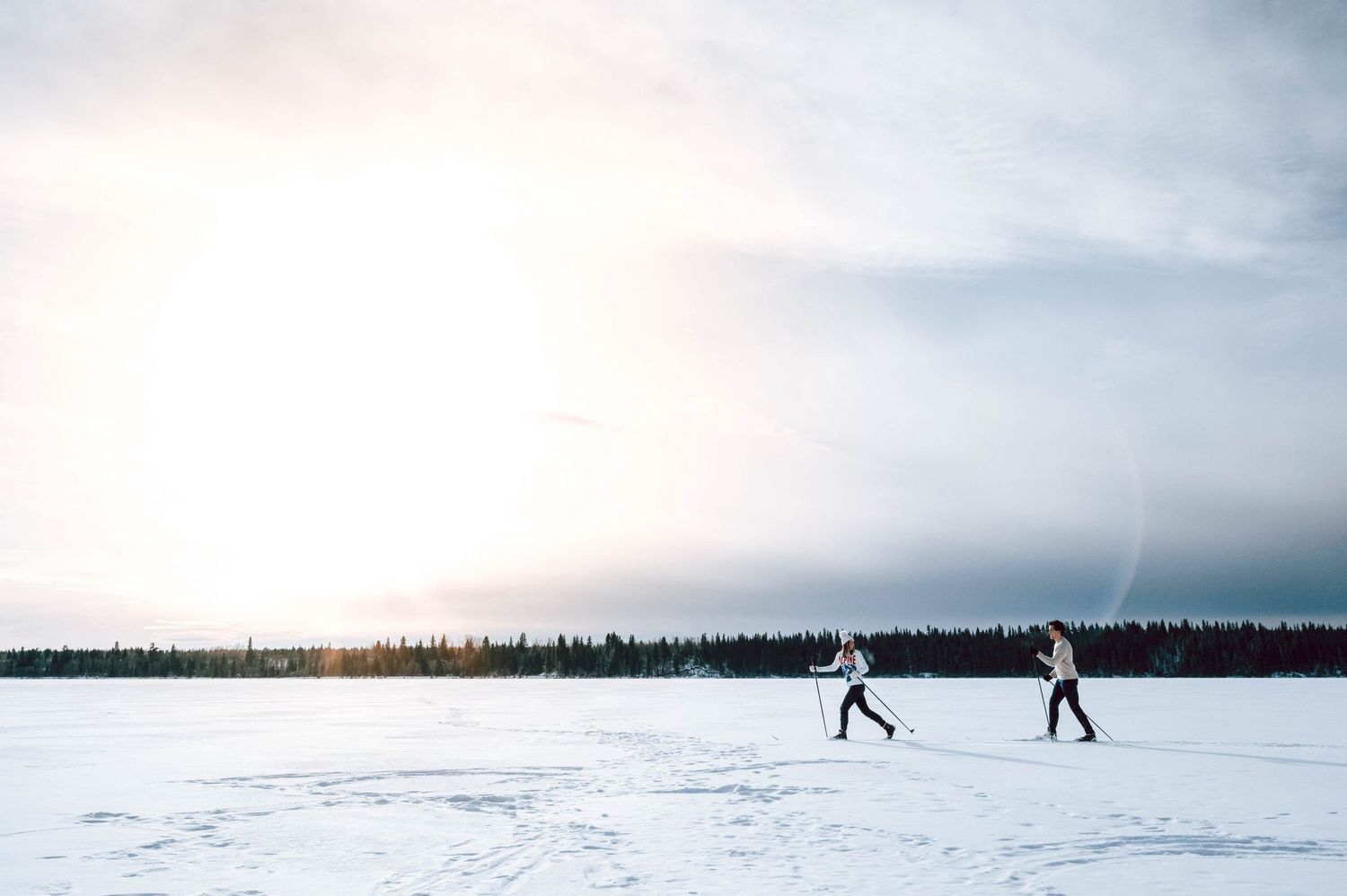 An engagement session in Calgary, Alberta at Glenmore Reservoir.