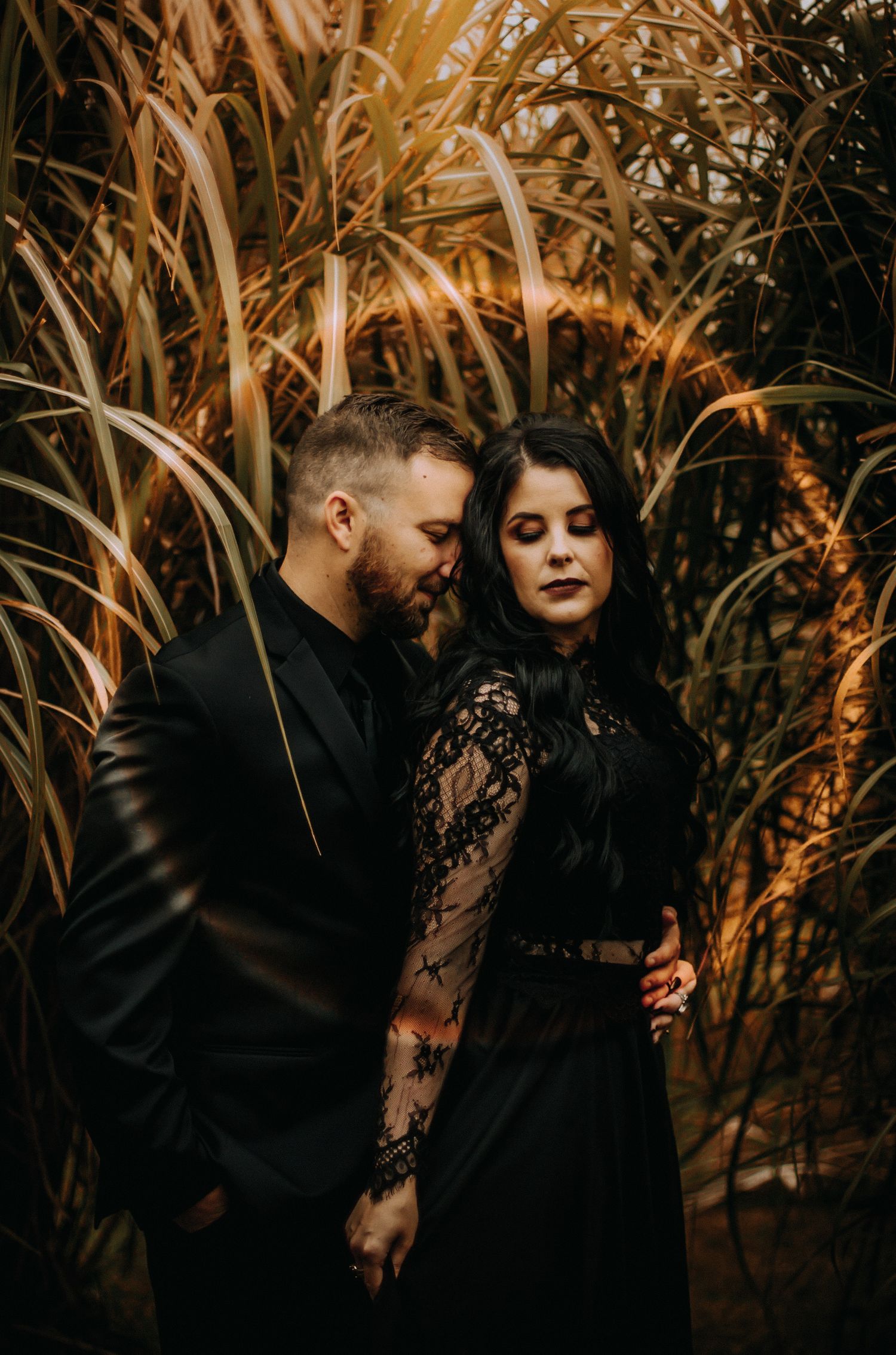 Fine art goth wedding photos