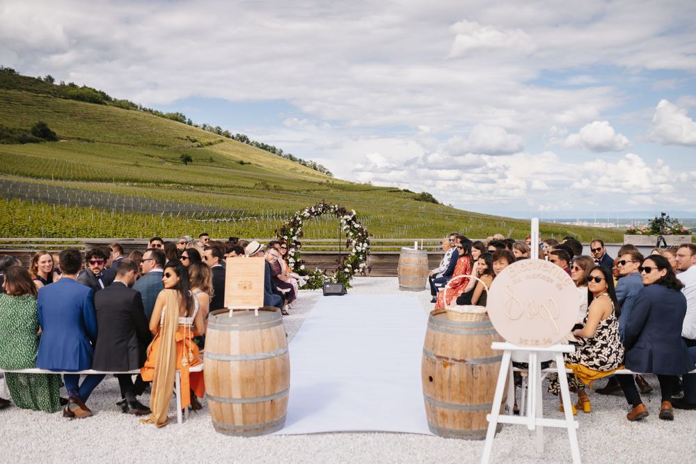 Mariage et cérémonie laïque à l'Hôtel Val-Vignes en Alsace.