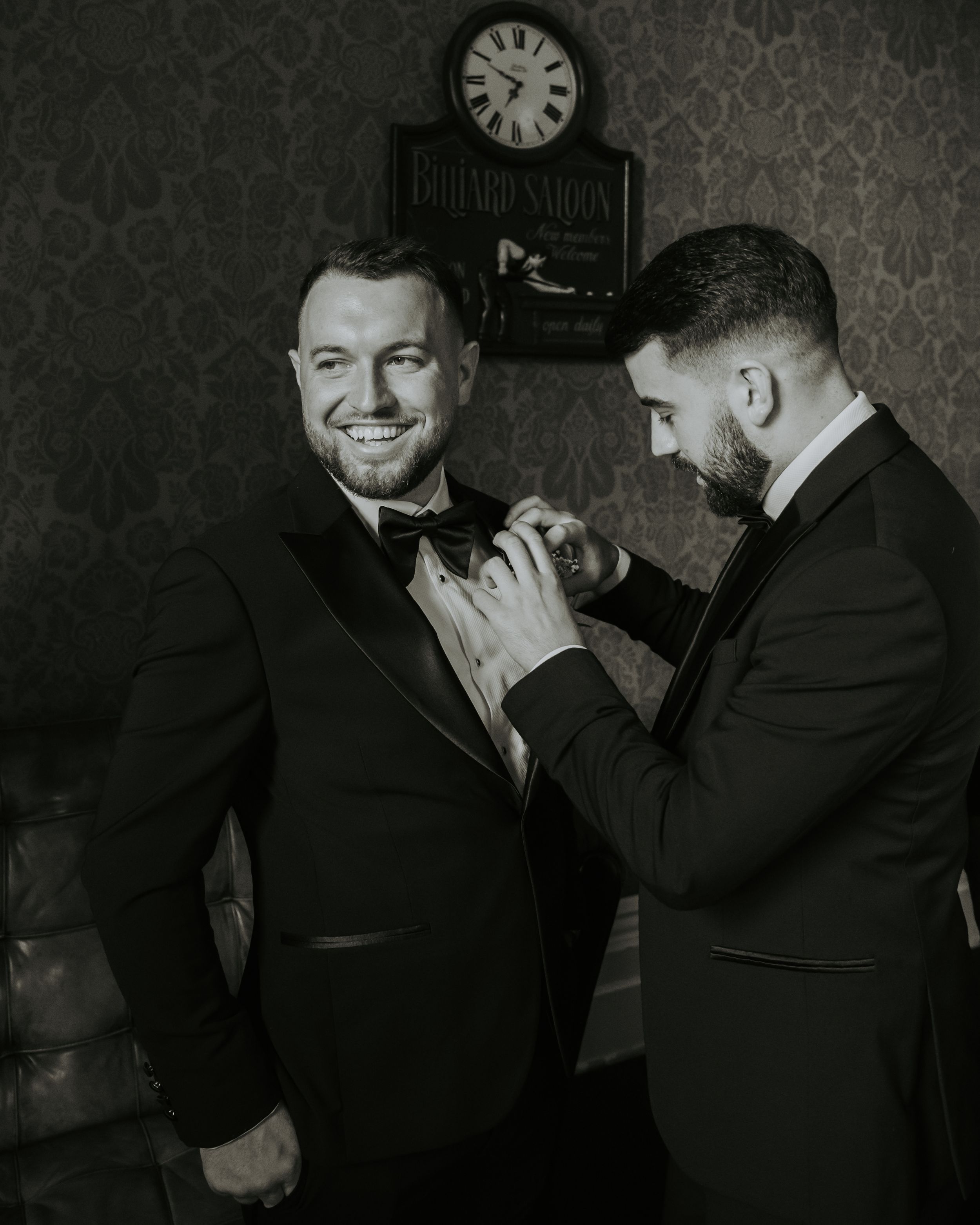 B&W Groomsman photo