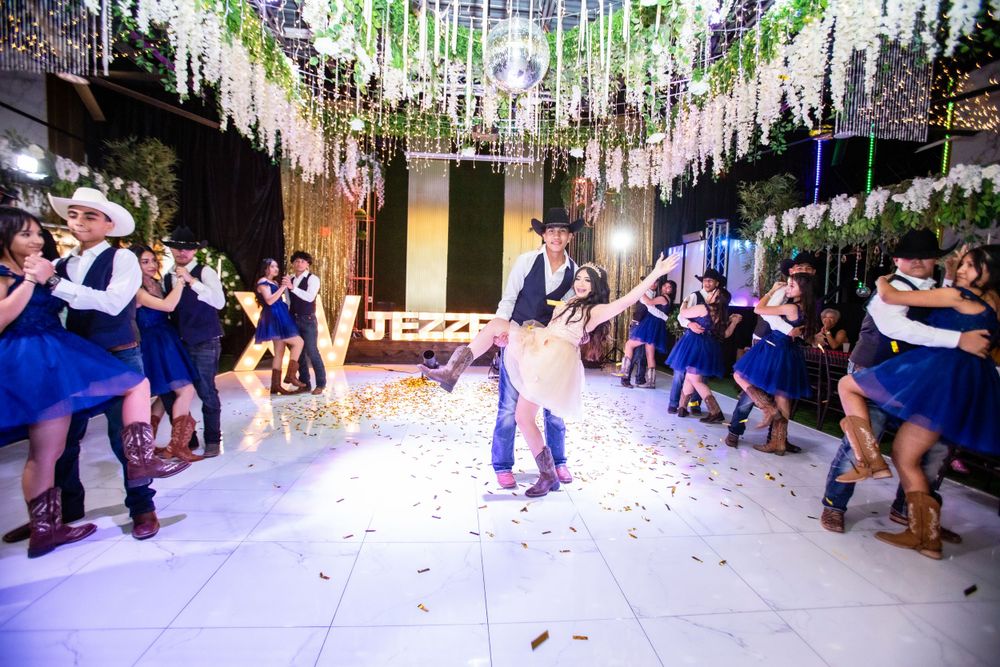 Beauty and the Beast quinceañera in El Paso, TX with portraits at Texas Tech and reception at Turquesa Events Ballroom.