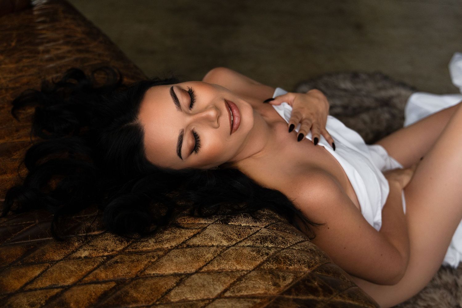 Studio boudoir portrait