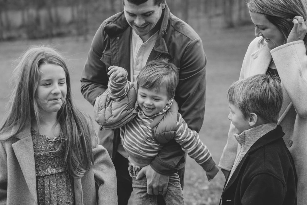 documentary style family photography, black and white family photography