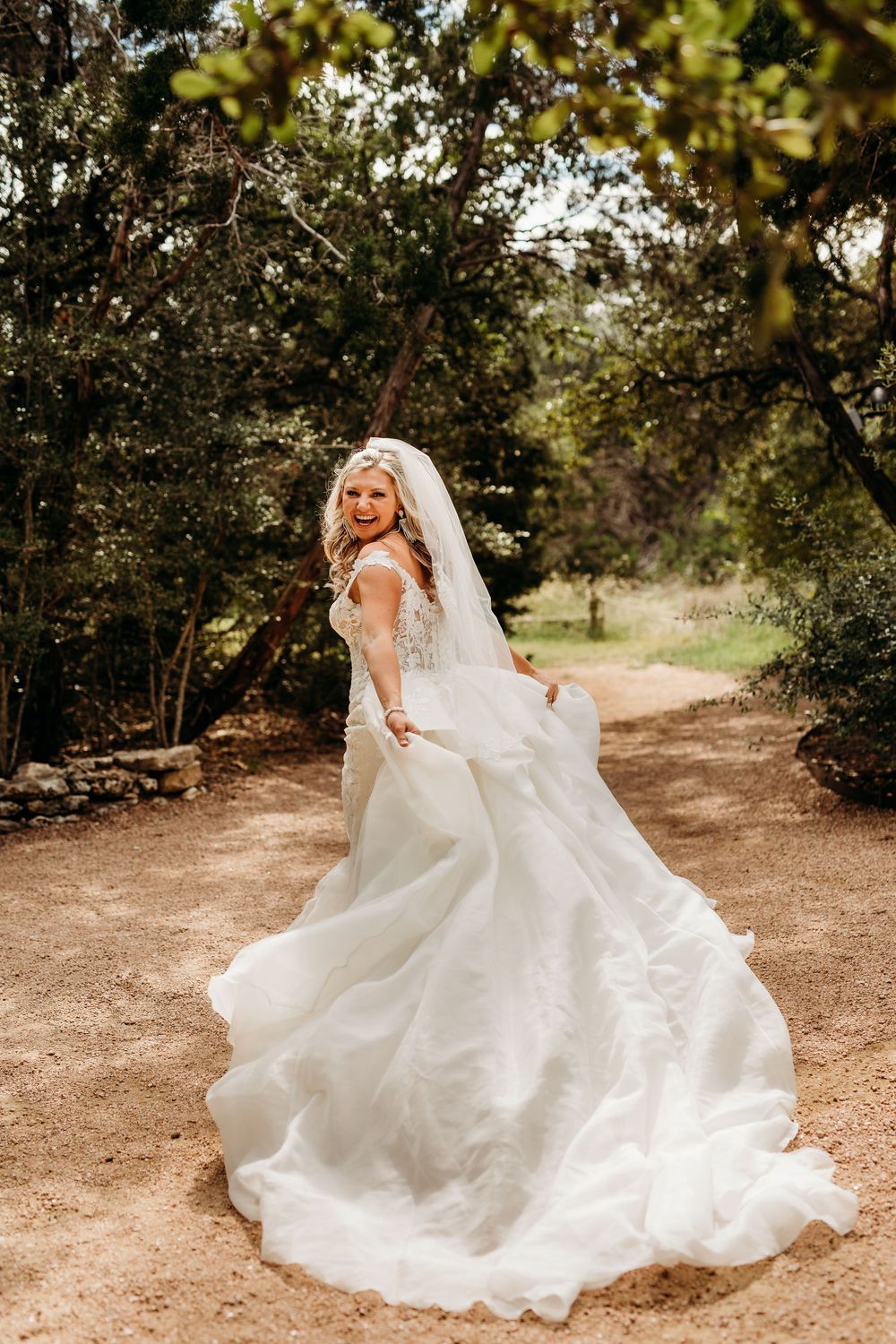 Bridal pictures at the Wildflower Barn in dripping springs Texas.