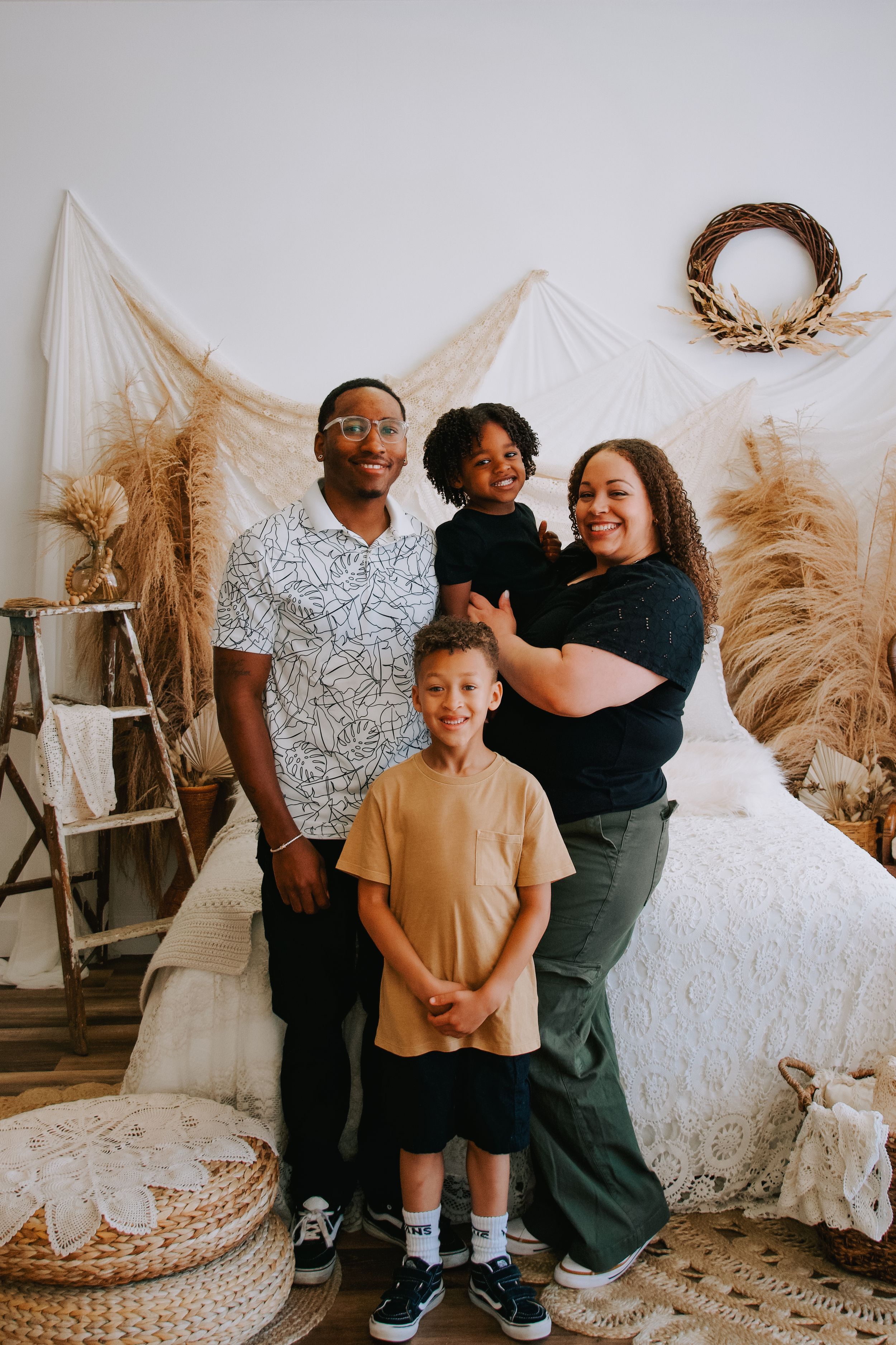 Family Indoor Happy Cayna Hunter Photography