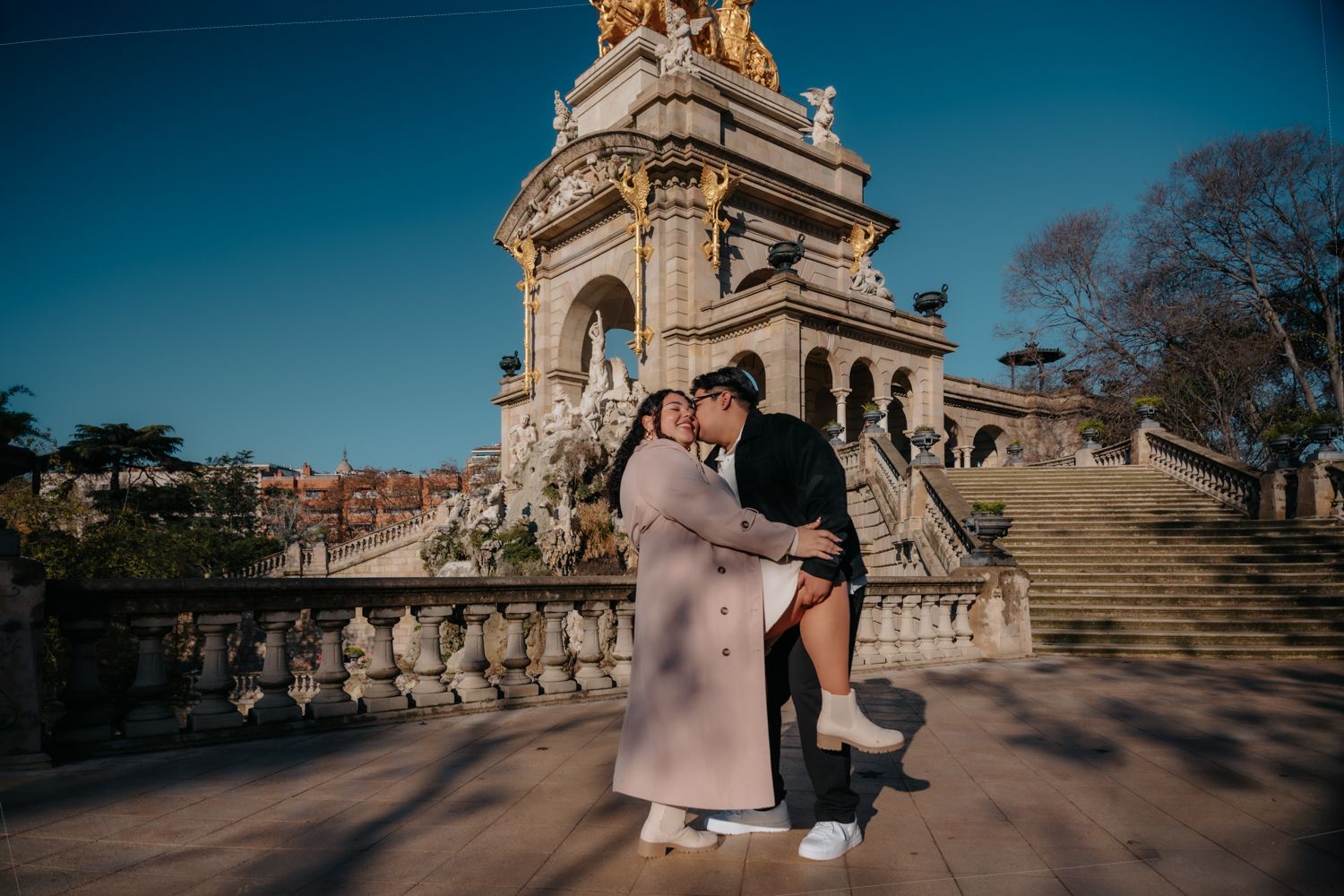 Juli joyful reaction winter morning Ciutadella Park Surprise proposal Barcelona BarcelonaLoversPH