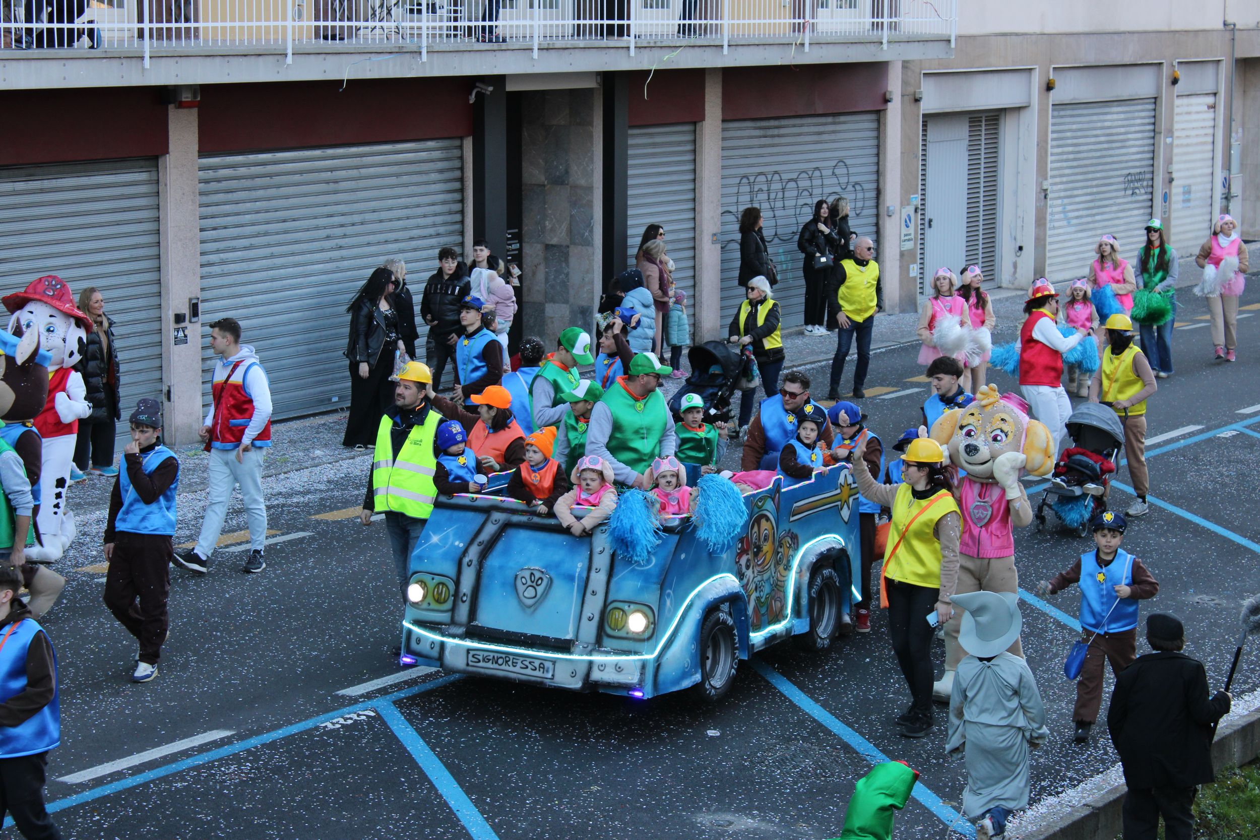 Treviso Carnival Parade 2026. The Pro Loco of Trevignano - Carnival Group Together Signoressa with the show “Paw Patrol”.