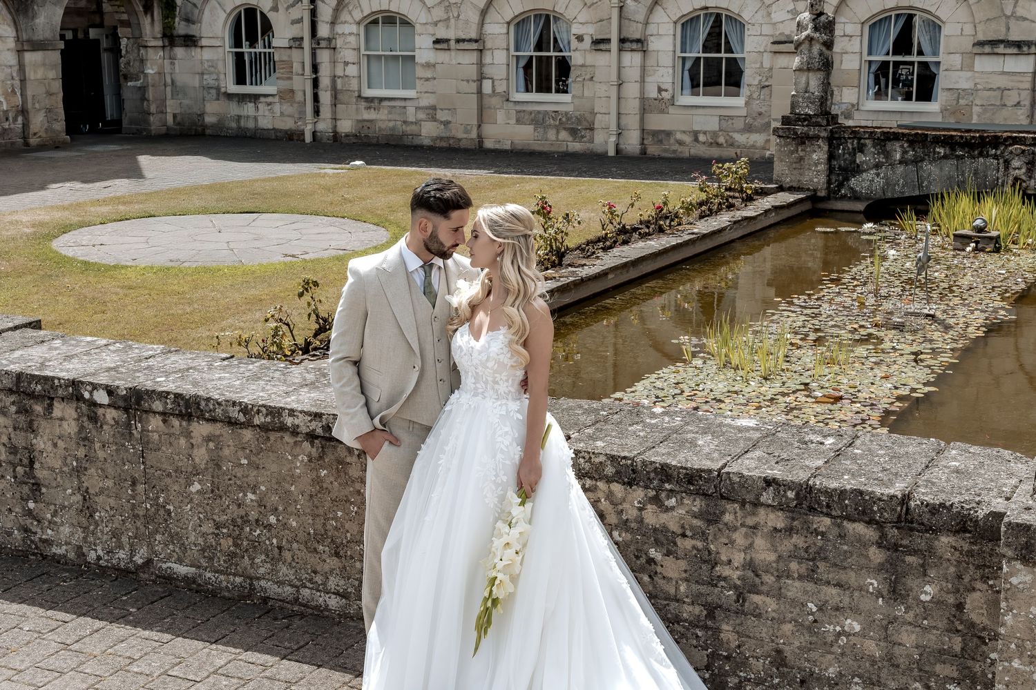 Relaxed documentary wedding photography during couple photos.