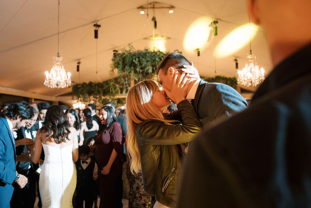 Live performance energising guests at Palácio do Correio-Mor during Indian destination wedding in Portugal