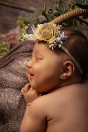 newborn session sleeping baby