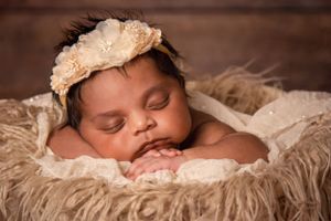 newborn session sleeping baby