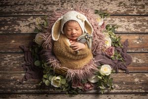 Brampton Photographer newborn session sleeping baby